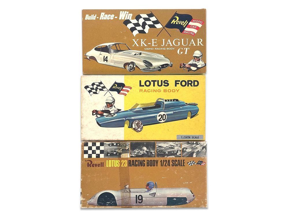 Lot 235J: Lotus, Jaguar, and Lotus Revell Racing Body Set of 3