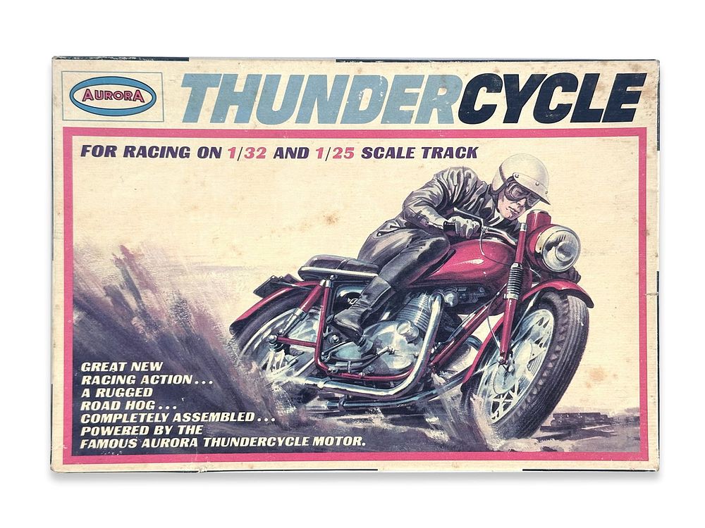 Lot 235U: Aurora Thunder Cycle Race Motorcycle for 1/32 and 1/25 Scale Track