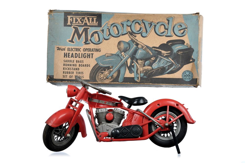 Lot 342B: 1950s Marx Fix-All Motorcycle Boxed