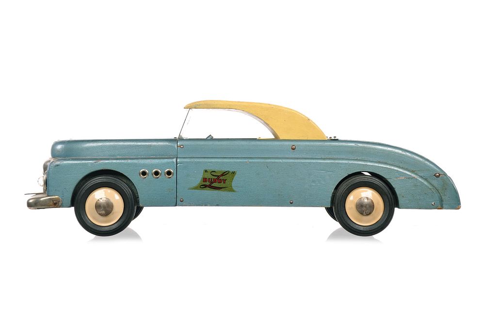 Lot 342C: Buddy L Wood Toys Wooden #499 Buick Convertible with Electric Lights