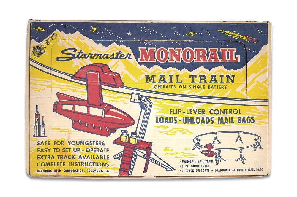 Lot 345B: Harmonic Reed Starmaster Monorail Mail Train Model No 10MR Boxed