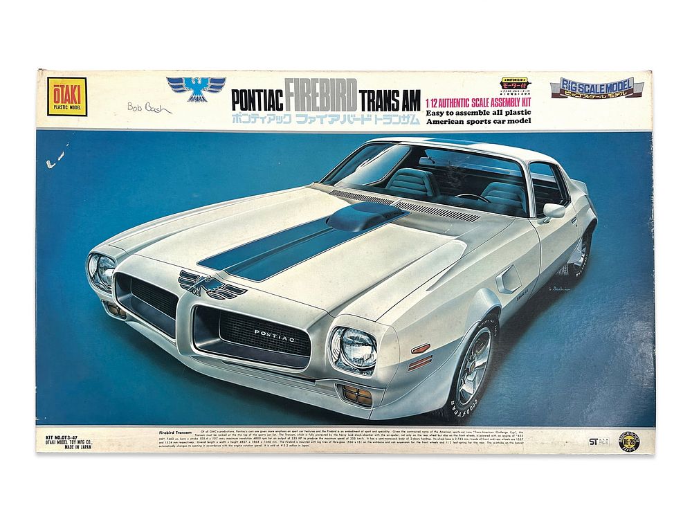 Lot 204F: Pontiac Firebird Model Kit, Immense 1/12 Assembly Kit