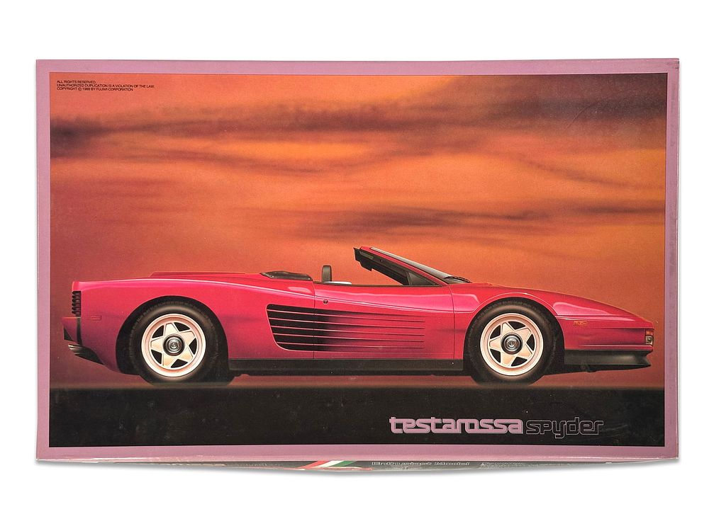 Lot 204M: Ferrari Testarossa Spyder Model by Fujimi Japan 1/16