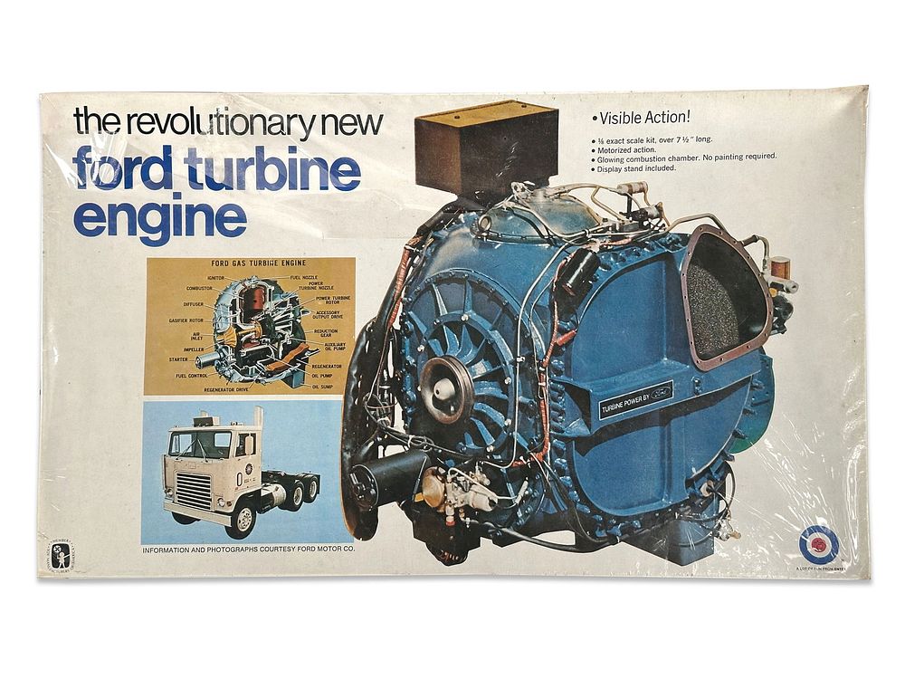 Lot 204N: Ford Turbine Engine Model Sealed Model Kit by Entex