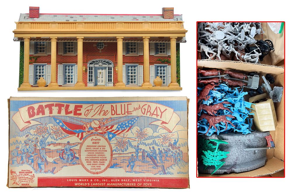 Lot 377E: Marx No. 4744 Battle of the Blue & Gray Civil War Playset