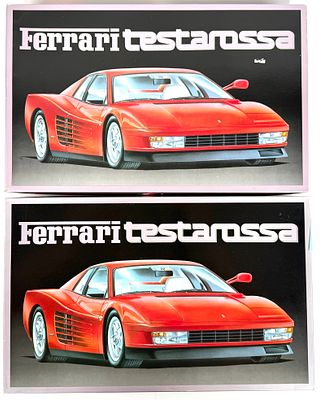 2 Model Car Kits Ferrari Testarossa. 2 model car kits. Ferrari Testarossa fully motorized 1/24 