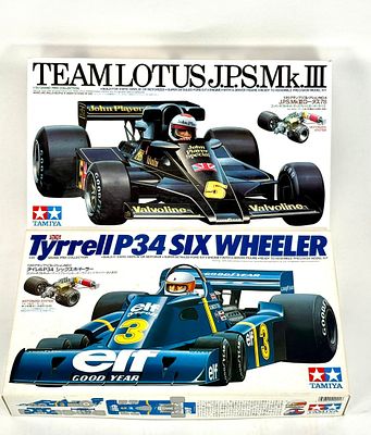 3 Model Car Kits Lotus, Tyrrell, Fiat Abarth MIB. Nakamura - Fiat Abarth motorized 1/24 made in 