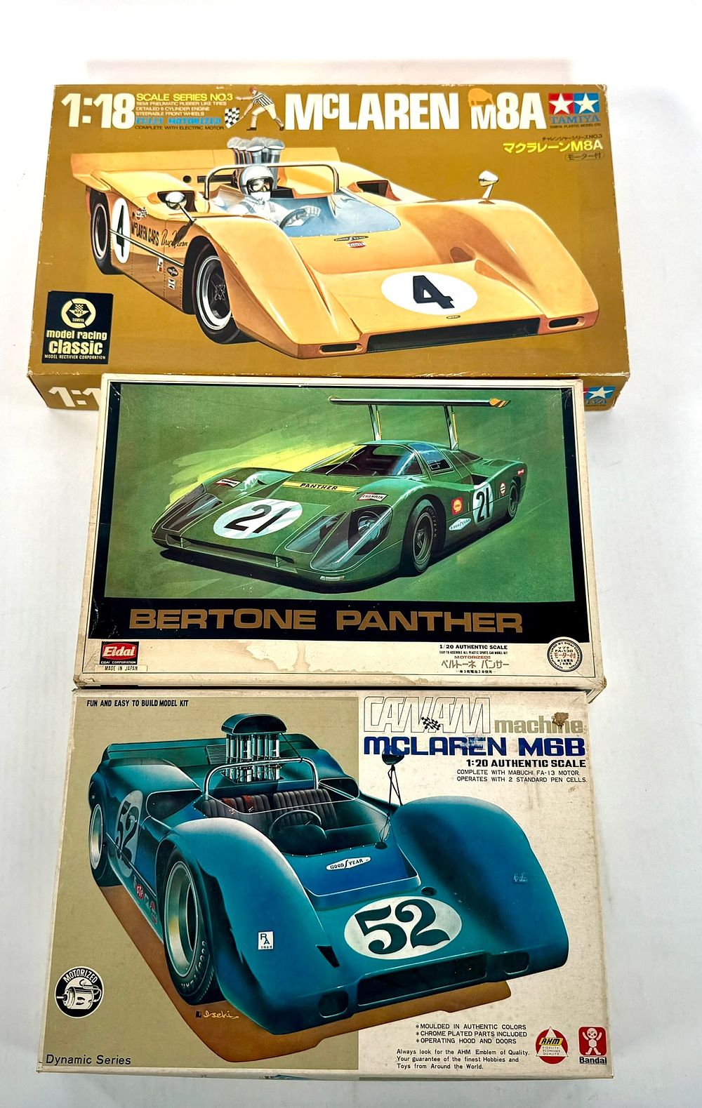 Lot 38: 3 Model Car Kits Bertone, McLaren, McLaren MIB