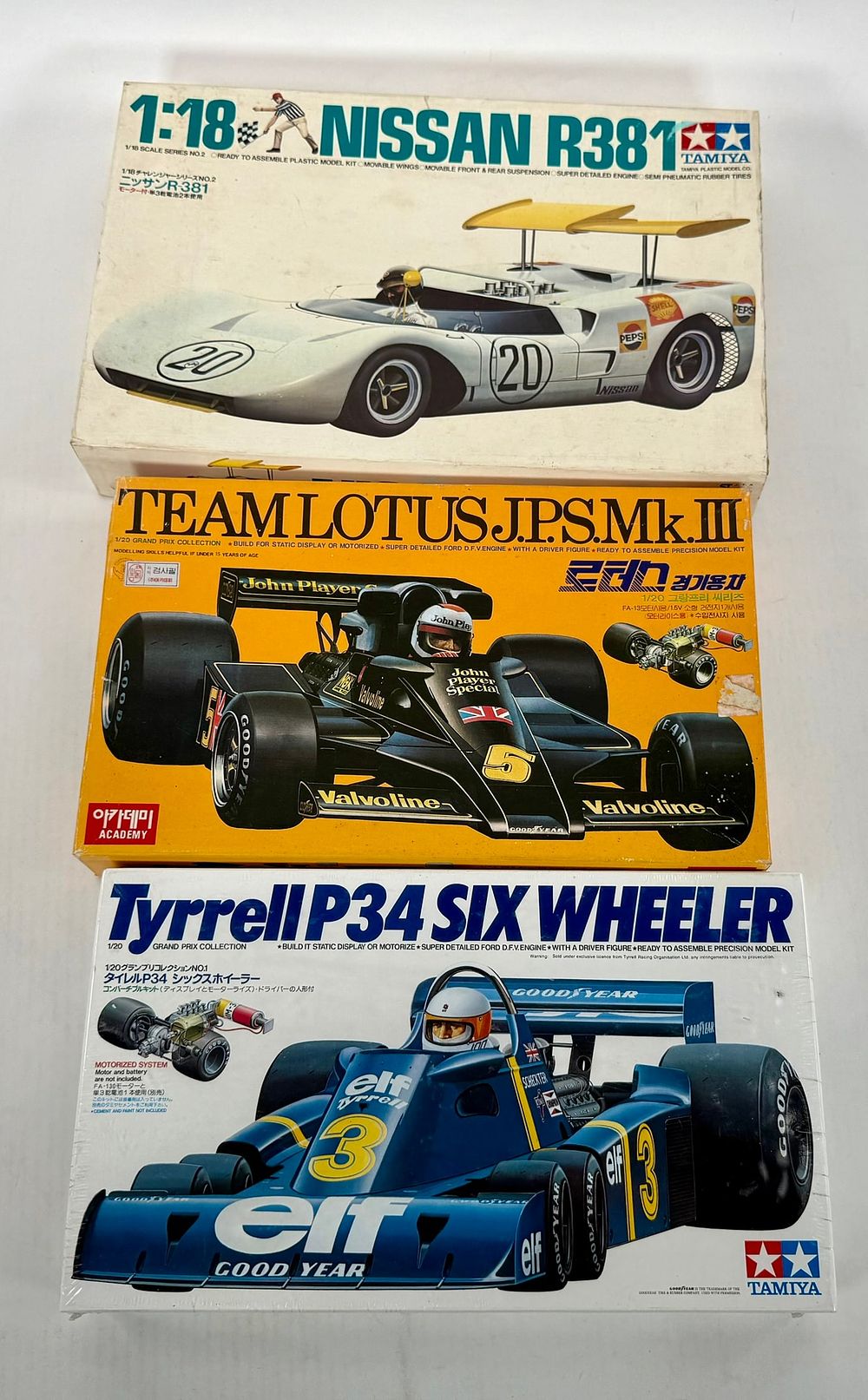 Lot 41: 3 Nissan R381, Lotus JPS, Tyrrell P34 Six Wheeler