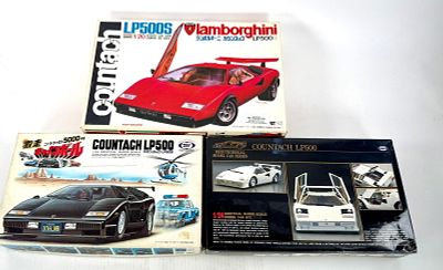 3 Lamborghini Countach LP500, 2 Lamborghini Countach LP500S. Marui - Lamborghini Countach LP500 