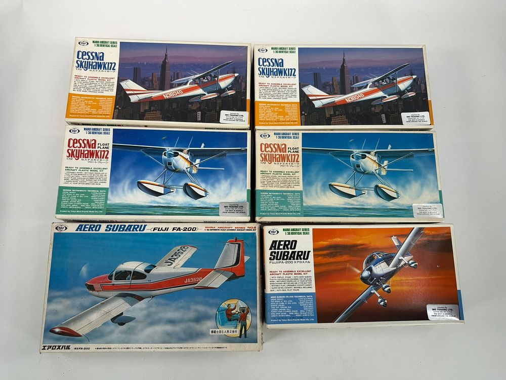 Lot 99: 6 Model Planes Aero Subaru #2/(2) Cessna Skyhawk 172 #1 & (2) #3/Fuji/FA-200 Aero Subaru