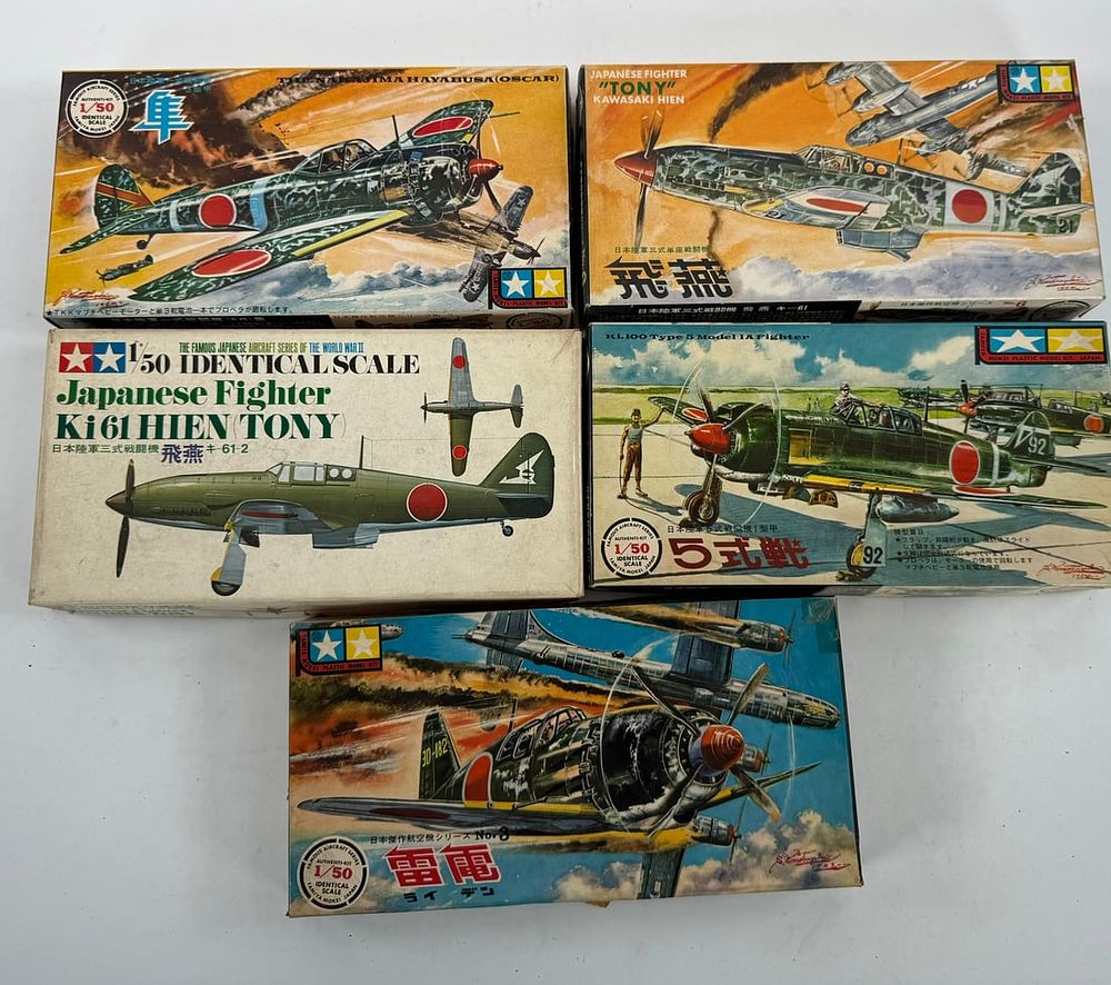 Lot 103: 5 Models (2) Fighter Ki61 Hein Tony/Ki 100 Type 5 Fighter/Army Type 1 Fighter No. 7/Interceptor