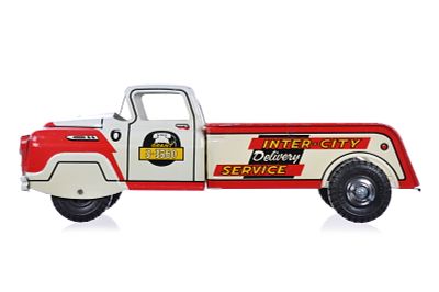 Marx Lumar Inter-City Delivery Service Truck Pressed Steel. This is a Marx Lumar Inter-City 