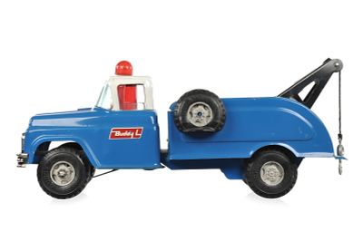 Buddy L No. 5427 Flat Tire Wrecker with Flasher Lite. This is a Buddy L pressed steel No. 5427 