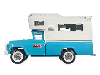 Buddy L Pressed Steel Camper Truck. This is a pressed steel Buddy L camper truck. It is in great 