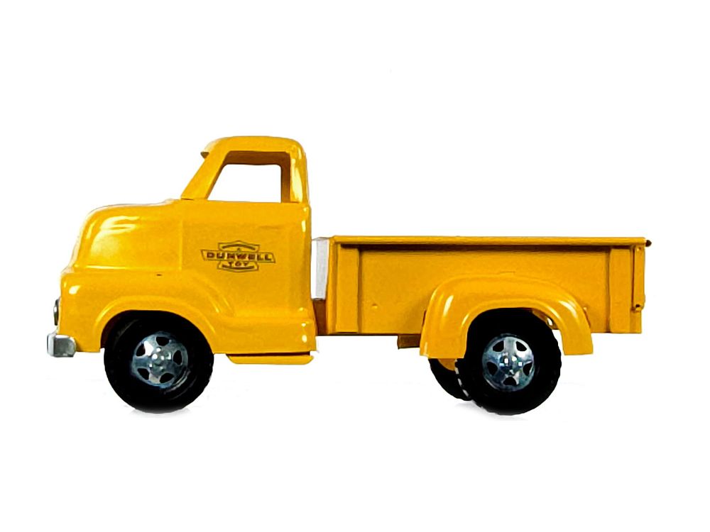Lot 151: Dunwell Pressed Steel Yellow Step Side Pickup Truck