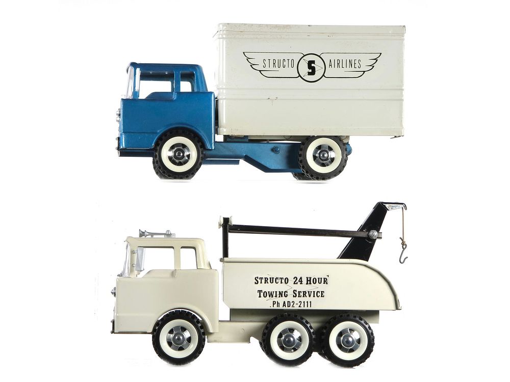 Lot 166: (2) Structo Airlines Truck & 24 Hour Towing Service Wrecker