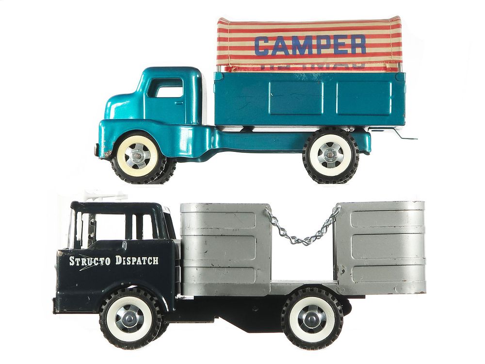Lot 176: (2) Structo Dispatch Truck and Covered Camper Truck