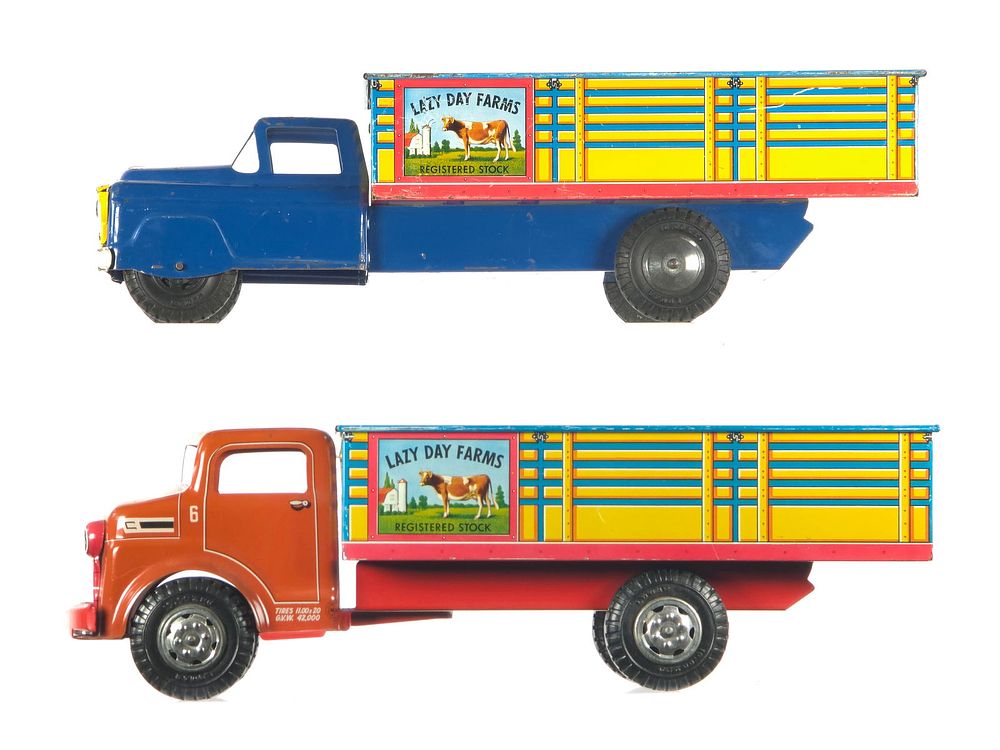 Lot 199: (2) Marx Lazy Day Farms Truck Variations