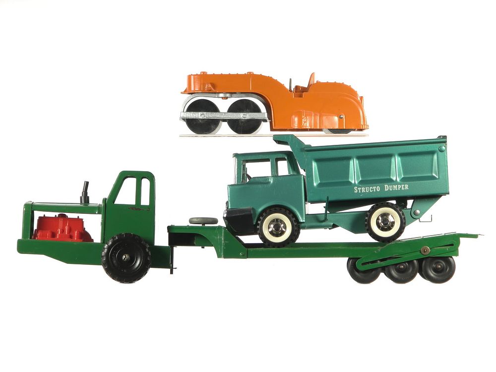 Lot 210: (3) Wyandotte, Hubley, Structo Pressed Steel Toys
