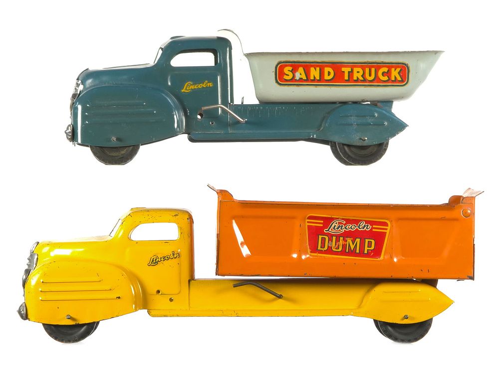 Lot 214: (2) Lincoln Pressed Steel Sand Truck & Dump Truck