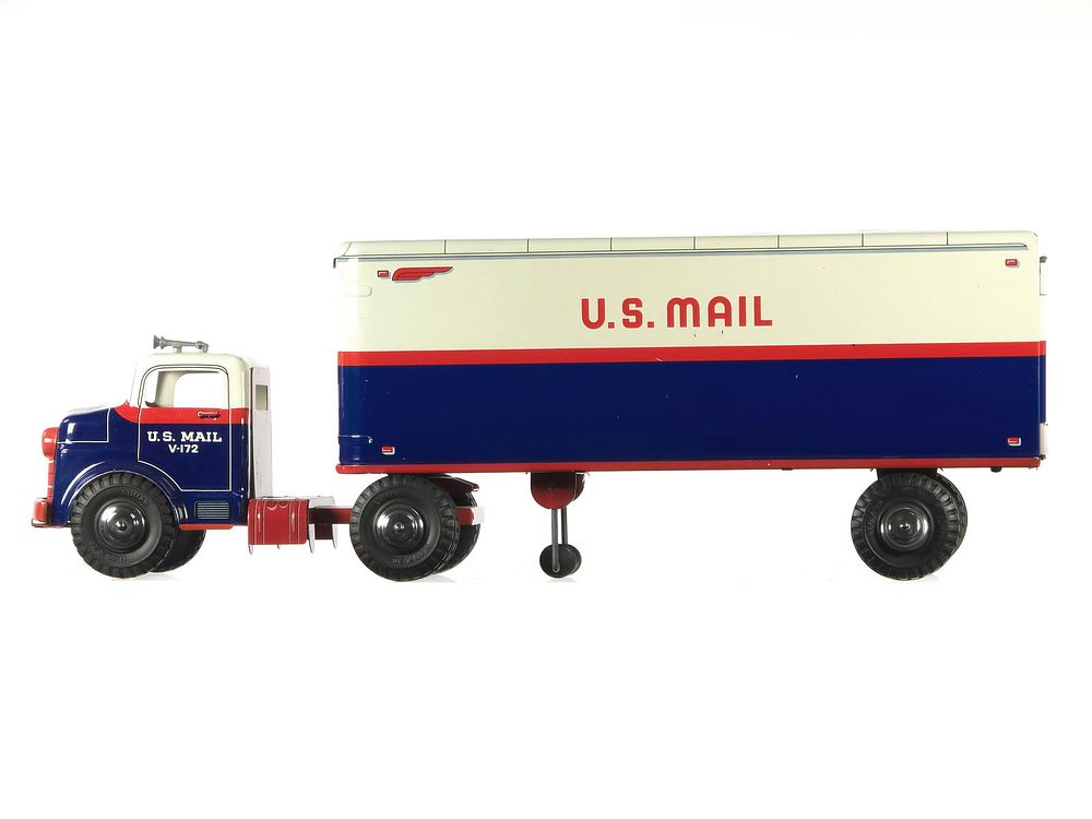 Lot 217: Marx Lumar V-172 U.S. Mail Semi Trailer Truck