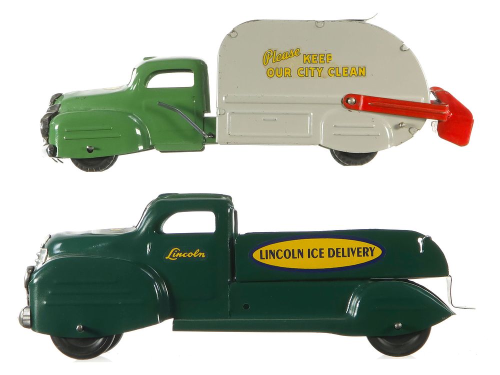 Lot 218: (2) Lincoln Ice Delivery Truck & Sanitation Garbage Truck