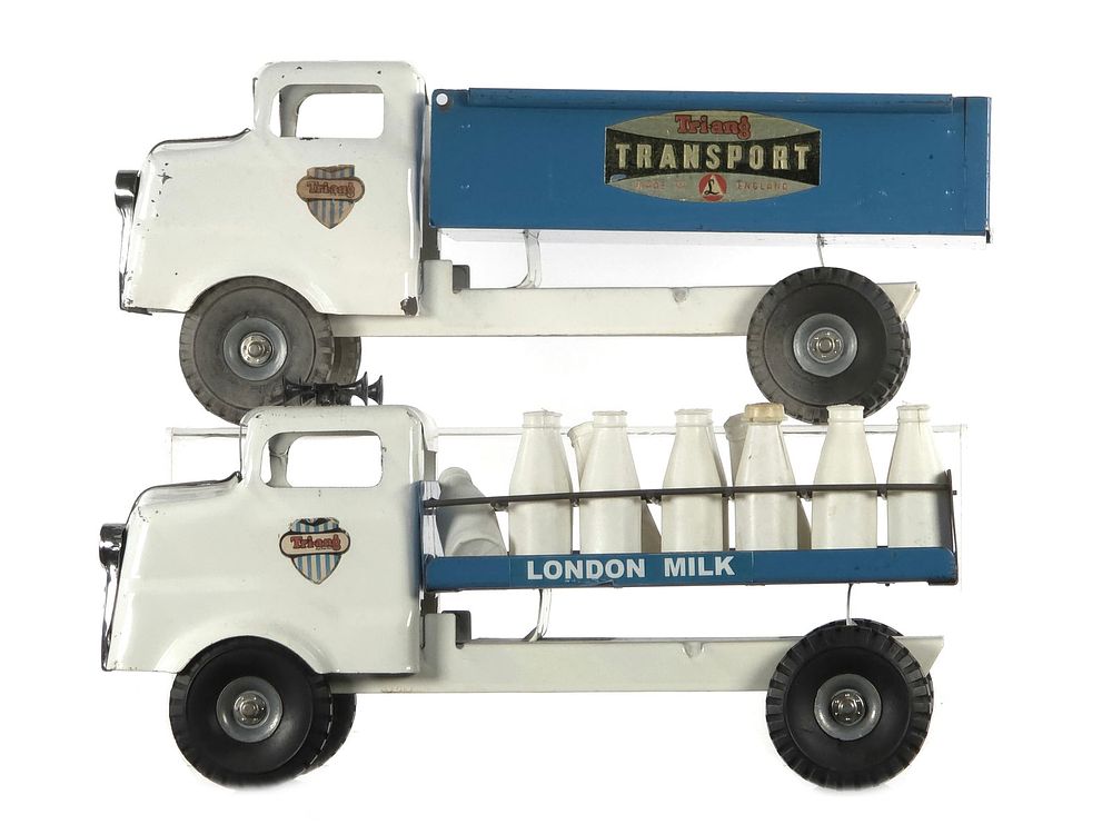 Lot 249: (2) Tri-Ang Transport & London Milk Trucks