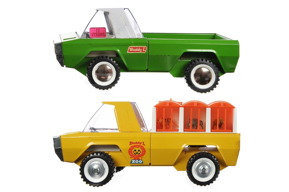 Lot 262: (2) Buddy L Zoo Truck & Green Pickup Truck