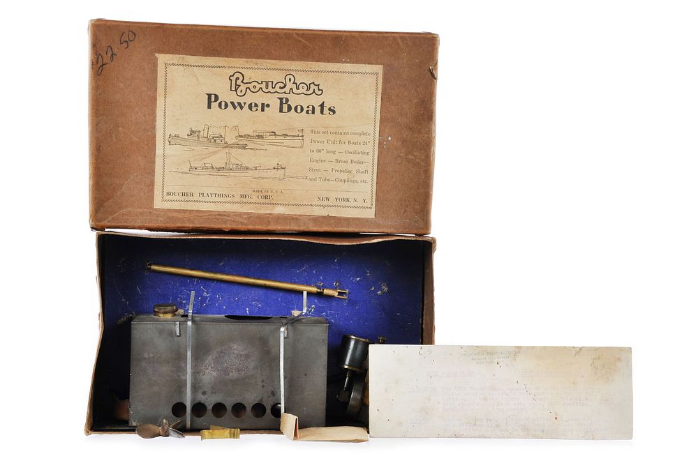 Lot 290C: Boucher Power Boats Steam Engine Power Unit Boxed