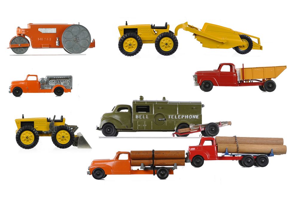 Lot 290E: (8) Trucks Hubley Kiddie Toys and Structo