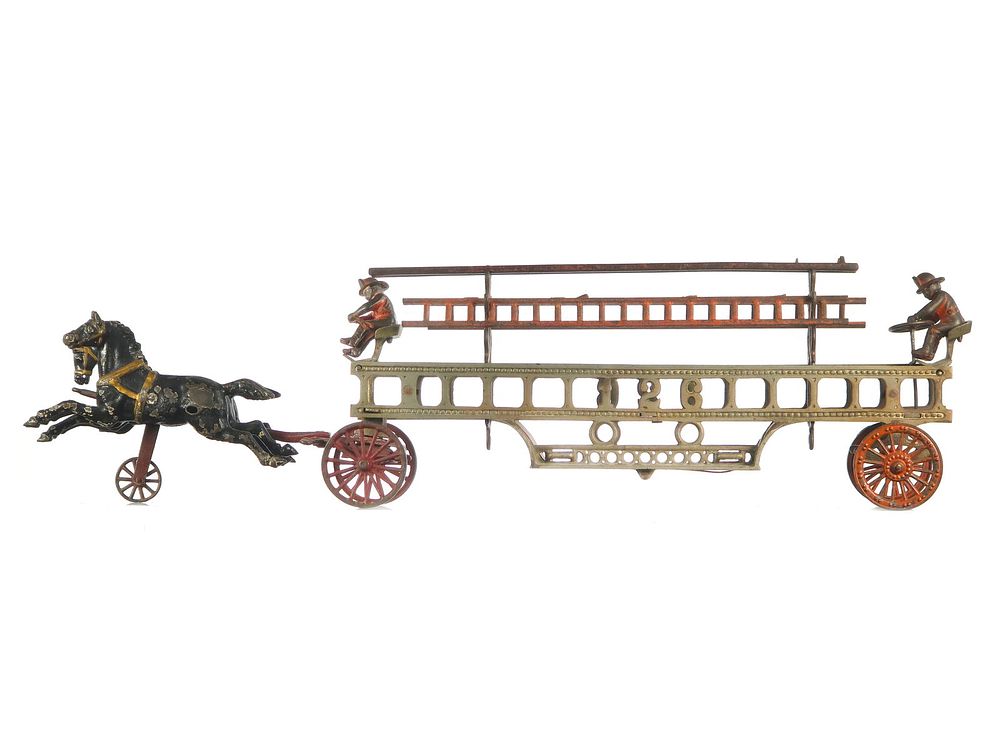 Lot 302: Large and Prestigious Hubley 126 Fire Engine Cast Iron