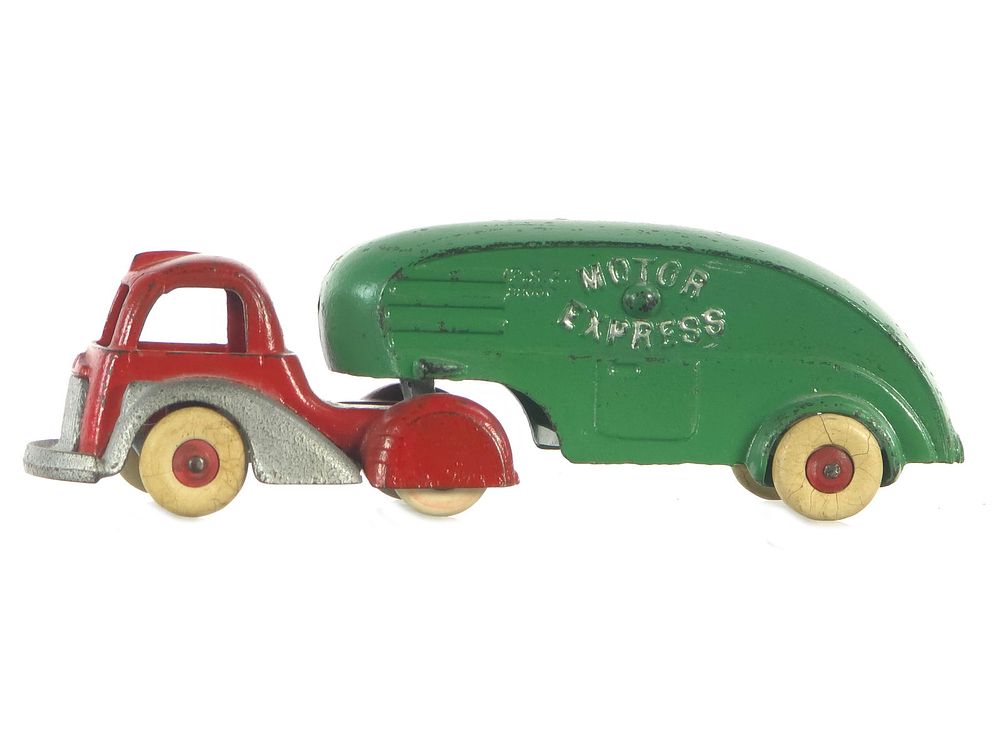 Lot 304: Hubley Motor Express Moving Van Cast Iron