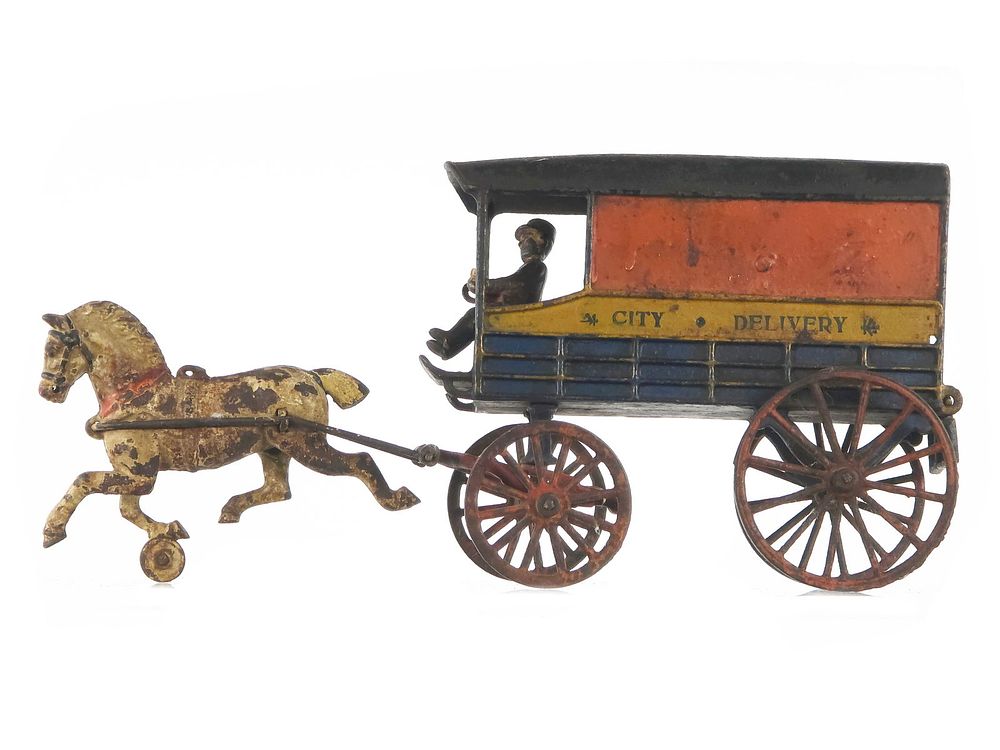 Lot 313: Wilkins City Delivery Truck in Beautiful Blue, Yellow, and Red