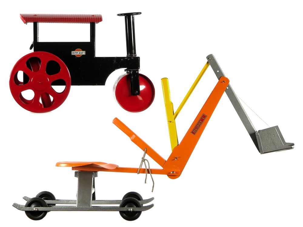 Lot 319: Buddy L No. 601 Junior Excavator & Boycraft Road Roller
