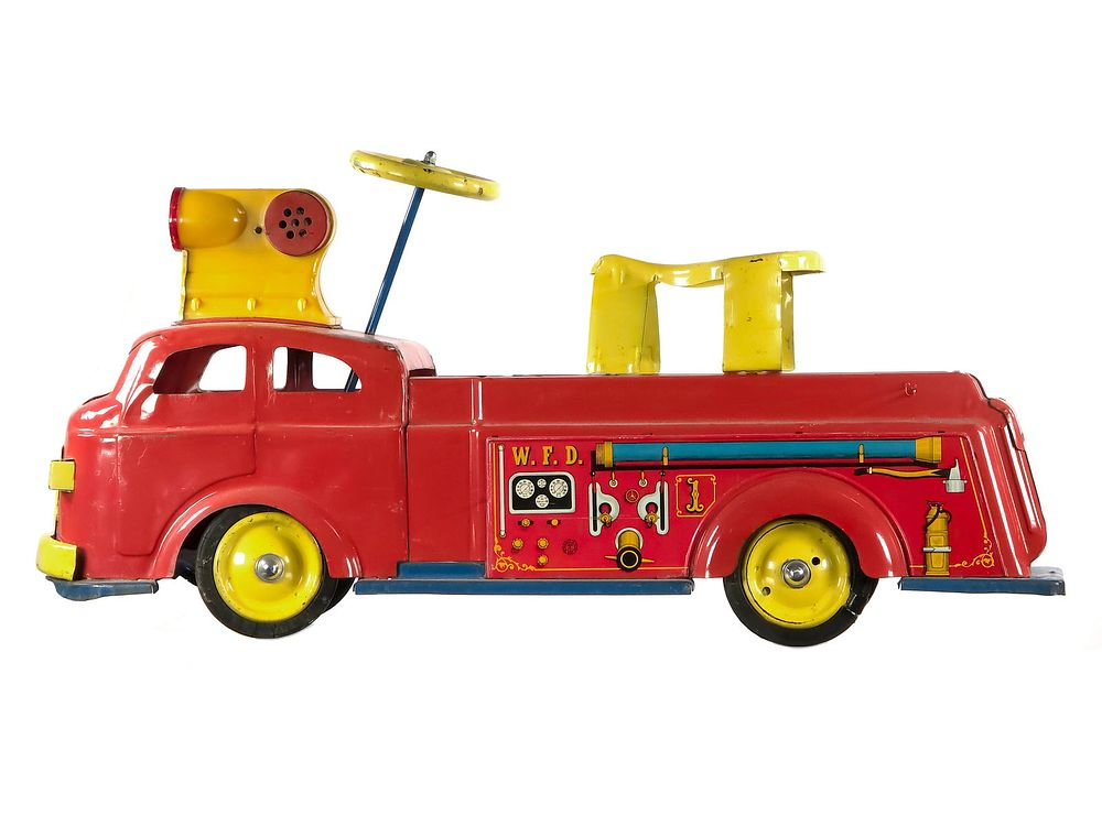 Lot 324: Wyandotte Pressed Steel Ride-On Fire Truck