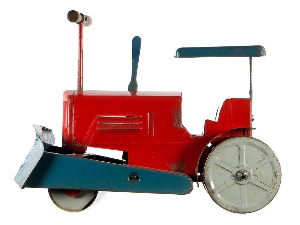 Lot 325: Tru-matic Pressed Steel Ride-On Bulldozer/Steam Roller