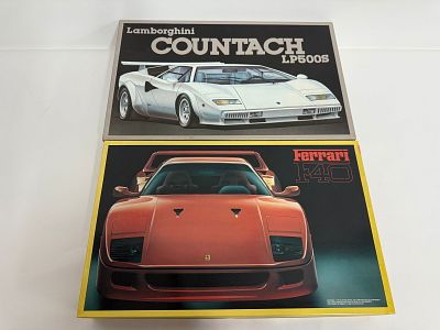 (2) Model Kit Cars Lamborghini Countach LP500S/Ferrari F40. amborghini Countach LP500S/Ferrari 