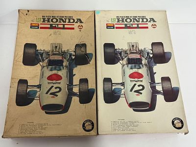 (2) Model Kit Cars (2) Honda F-1. IMAI (2) 1/12 Honda F-1 Motorized, one with box with no rip 