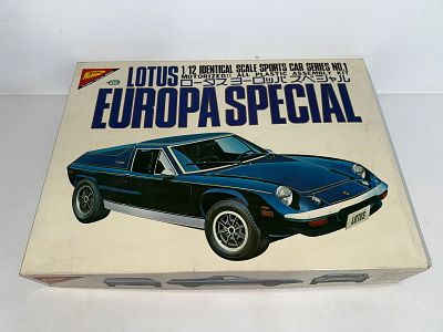 Lotus Europa 1/12 Special. Nichimo Lotus Europa 1/12 Special Motorized, has some damage to the 
