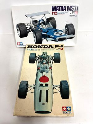 (2) Model Kit Cars Matra/Honda F-1. Tamiya 1/12 Honda F-1/Tamiya Matra MS11 F-1 Motorized, MIB 