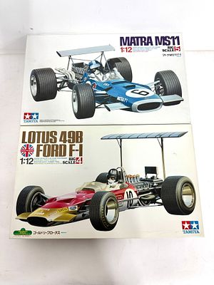 (2) Model Kit Cars Matra/Lotus. Tamiya Matra MS11 F-1 Motorized/Tamiya Lotus 49B Ford F-1 1/12 