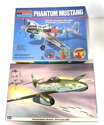 (2) Model Plane Kits Messerschmitt/Phantom Mustang. Monogram Phantom Mustang 1/32 