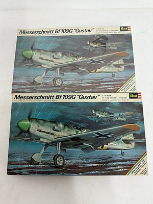 (3) Model Plane Kits Spitfire/(2) Messerschmitt. Supermarine Spitfire MKI 1/32/(2) Messerschmitt 