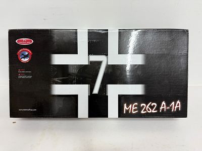 Model Plane ME 262 A-7A. Admiral Toys ME 262 A-7A 1/18 scale, MIB and unstarted. Condition: GOOD