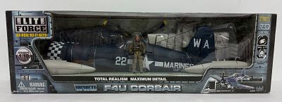 Elite Force WWII F4U Corsair 1/18 scale, MIB and unused. Condition: GOOD