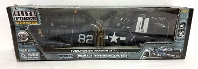Elite Force WWII F4U Corsair 1/18 scale, MIB and unused. Condition: GOOD