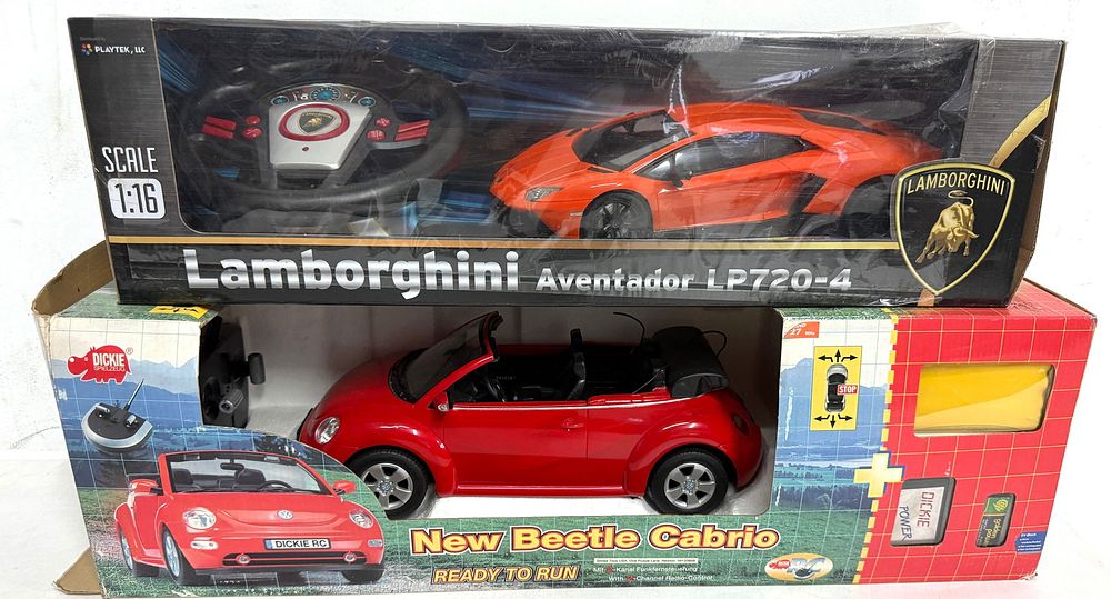Lot 192: (2) R/C Toy Cars Lamborghini/Convertible Bug