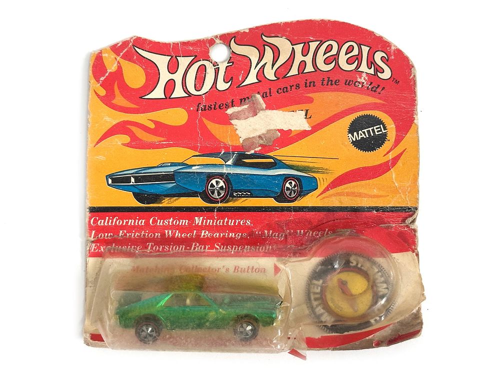 Lot 361: Custom AMX Redlines Hot Wheels, Green with White Interior