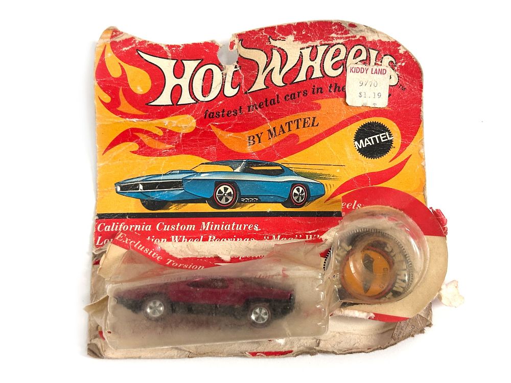 Lot 363: Dark Red Carabo Redline Hot Wheel with Card